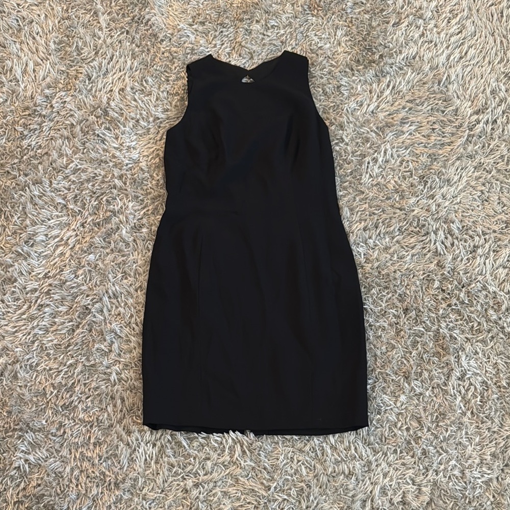 A.J. Bari Black Cutout Gold Detailing Dress